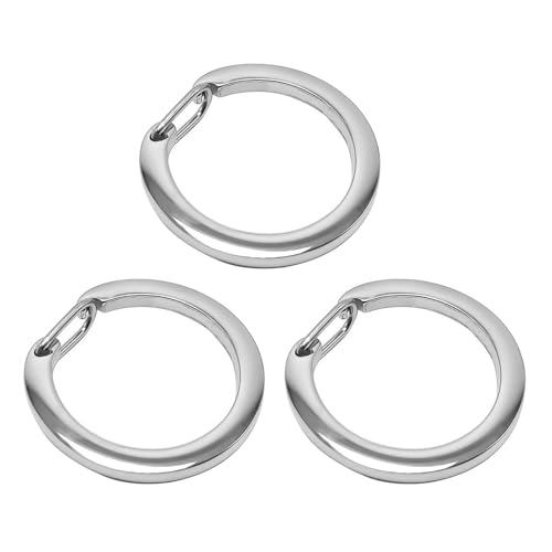 3 PCs Edelstahl Round Federverschluss Keyring C Schnalle Metall Spring Open Keychain Split Ringe C Typ Schlüsselhalter 3 PCs Edelstahl Round Federverschluss Keyring C Schnalle Metall Spring Open Keychain Split Ringe C Typ Schlüsselhalter von KHZen