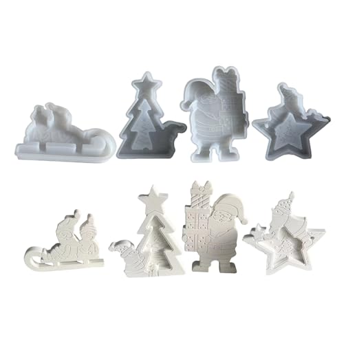 4pcs Silikonformen Für Kerzen Und Seife Die Weihnachtsthemen Für Heimdekoration Form Epoxidharz Accessoire Formen Machen von KHZen