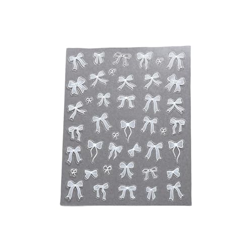 Bowknot Nails Decals Ribbon Bögen Nägel Kunstaufkleber Weiße Bögen Maniküre Aufkleber Kleber Nagel Aufkleber Bowknot Nails Decals Ribbon Bögen Nägel Kunstaufkleber Weiße Bögen Maniküre Aufkleber Kleber Nagel Aufkleber von KHZen