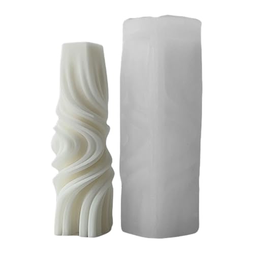 Flexible Silikonform Gestreifter Zylinderform Mit Kerzenform Duft Aromatherapys Herstellung Form Handgefertigter Ornamentform von KHZen