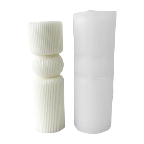 Flexible Silikonform Gestreifter Zylinderform Mit Kerzenform Duft Aromatherapys Herstellung Form Handgefertigter Ornamentform von KHZen