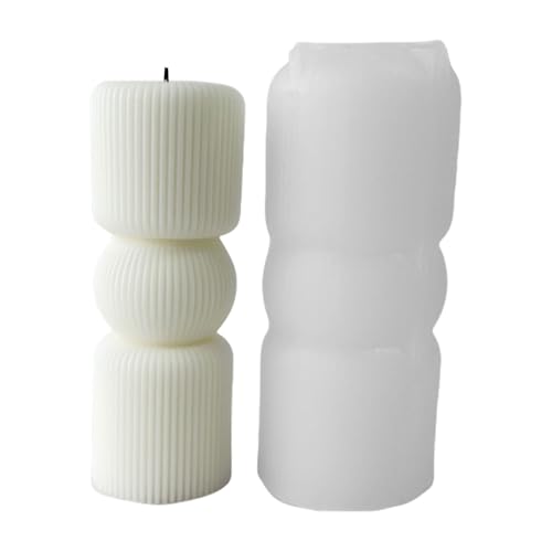 Flexible Silikonform Gestreifter Zylinderform Mit Kerzenform Duft Aromatherapys Herstellung Form Handgefertigter Ornamentform von KHZen