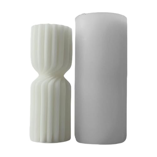 Flexible Silikonform Gestreifter Zylinderform Mit Kerzenform Duft Aromatherapys Herstellung Form Handgefertigter Ornamentform von KHZen