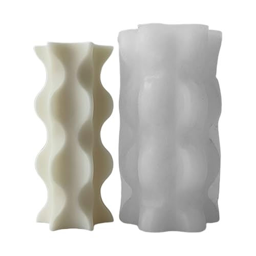 Flexible Silikonform Gestreifter Zylinderform Mit Kerzenform Duft Aromatherapys Herstellung Form Handgefertigter Ornamentform von KHZen