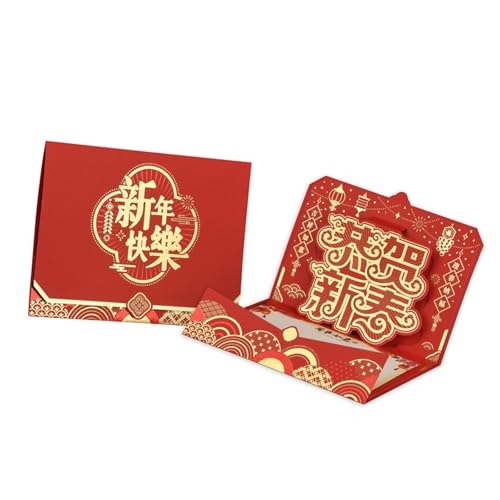 KHZen 3D Popup Chinesische Neujahrskarte 2025 Jahr Der Schlangengrußkarte Mit Umschlag Handgefertigt Für Spring Festival von KHZen