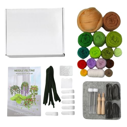 KHZen Nadel Filzen Lieferungen Hängende Topfpflanzenwolle Felted Set Mit Filzennadelanweisung Wolle Für Anfänger KHZen Nadel Filzen Lieferungen Hängende Topfpflanzenwolle Felted Set Mit Filzennadelanweisung Wolle Für Anfänger von KHZen
