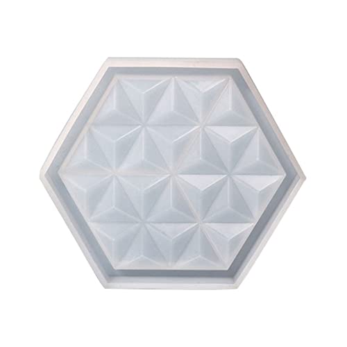 Kristall Epoxid Gemotric Geformte Lagerschale Formen Fruchtlagerplatten Dekoration Form Sechskant Coasters Formwerkzeug Silikonplattenformen Für Epoxidharz von KHZen
