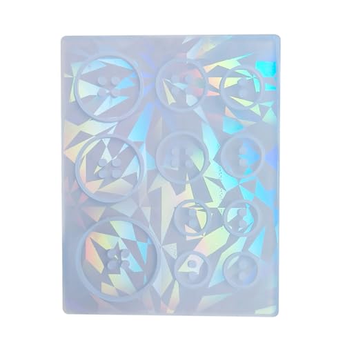 Personalisierte Knöpfe Harzform Holographische Harzknopf Schimmel Schimmel Effekt Schmuck Anhänger von KHZen