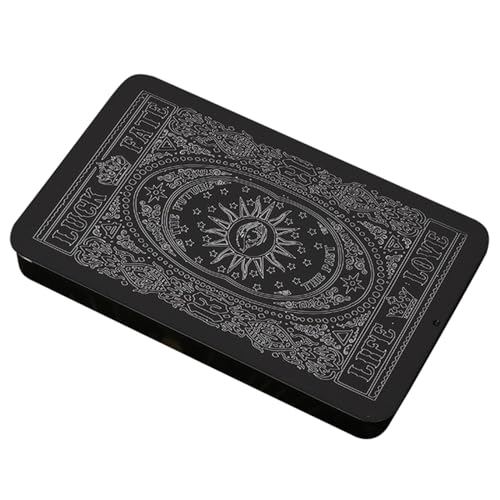 Rechteck Metal Kartenbox Spielen Tarot Container Schmuck Aufbewahrung Hülle Pakelspiel Spiel Leere Pokerkarten Aufbewahrungsboxen Tarot Kartuelle Tarot Kartenbox Tarot Deckhalter Spiel von KHZen