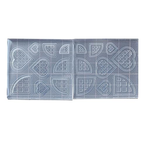 Set Von 2pcs Silicon Waffel Cookie Form Schimmelpilze Schimmelpilze Kuchen Dekoration Werkzeuge Schokolade Epoxidharz Gussform Formen Schmuck Herstellung Werkzeuge Lebensmittelqualität Bonbon von KHZen