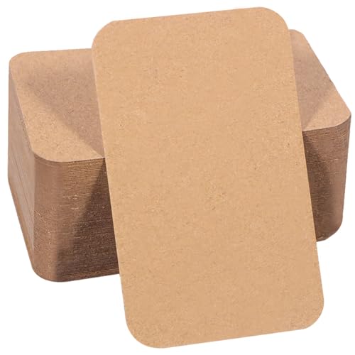 200 Stück Kraftpapier Karten, 9x5.2cm Lernkarten Zum Selbstgestalten, Braun, Visitenkarten Blanko für DIY Schule Büro Vokabel Lernen (Braun) von KHstylehoo