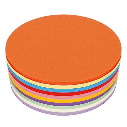 500 Stück Moderationskarten Set, 15cm Rund Origami Papier, 10 Farben Moderationskarten Rund, Moderationskoffer Rund, Lehrerbedarf, Moderationskarten für Büro Schule Präsentation Und Moderation 500 Stück Moderationskarten Set, 15cm Rund Origami Papier, 10 Farben Moderationskarten Rund, Moderationskoffer Rund, Lehrerbedarf, Moderationskarten für Büro Schule Präsentation Und Moderation von KHstylehoo