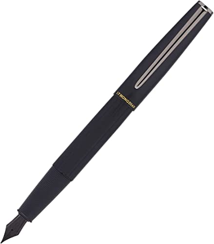 Füller Hongdian H1 Füllfederhalter Zweifarbige feine Feder, Schreibfeder aus schwarzer Legierung von KIANSLA