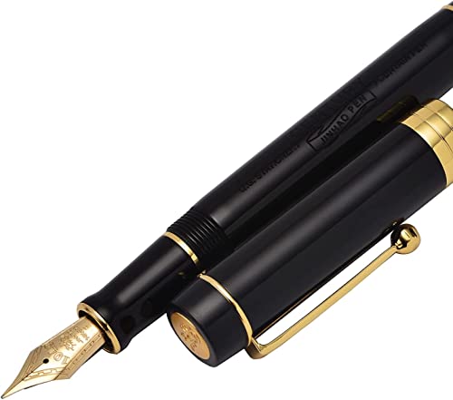 Füller Jinhao 100 Füllfederhalter 14 Karat Gold Feine Feder, Schwarzes Acryl & Jinhao Stempelsammlung Stift mit Box Füller Jinhao 100 Füllfederhalter 14 Karat Gold Feine Feder, Schwarzes Acryl & Jinhao Stempelsammlung Stift mit Box von KIANSLA