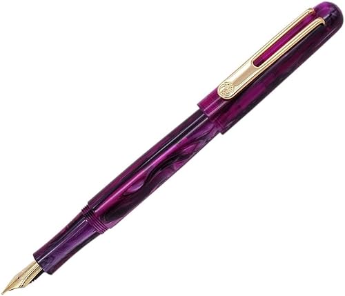 Füller Picasso PS975 Serie Acryl Zelluloid Füllfederhalter Aurora Iridium Fine Ink Pen Writing Gift Pen – Violett von KIANSLA