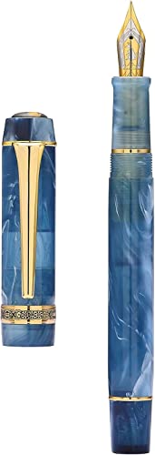 KIANSLA Füller Kaigelu 316A blauer Acryl-Füllfederhalter, klassischer Stift mit feiner Iridium-Spitze und Tintenkonverter von KIANSLA