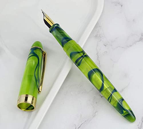 KIANSLA Füller LORELEI 667 Grüner Acryl-Füllfederhalter, Iridium-Tintenkonverterstift mit extra feiner Spitze KIANSLA Füller LORELEI 667 Grüner Acryl-Füllfederhalter, Iridium-Tintenkonverterstift mit extra feiner Spitze von KIANSLA