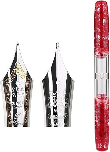 KIANSLA Füller PENBBS 469-99 Füllfederhalter mit Doppelspitze, feine und mittlere Spitze, roter Acryl-Schreibstift mit Kugelschreiberspitze, Geschenkbox-Set KIANSLA Füller PENBBS 469-99 Füllfederhalter mit Doppelspitze, feine und mittlere Spitze, roter Acryl-Schreibstift mit Kugelschreiberspitze, Geschenkbox-Set von KIANSLA