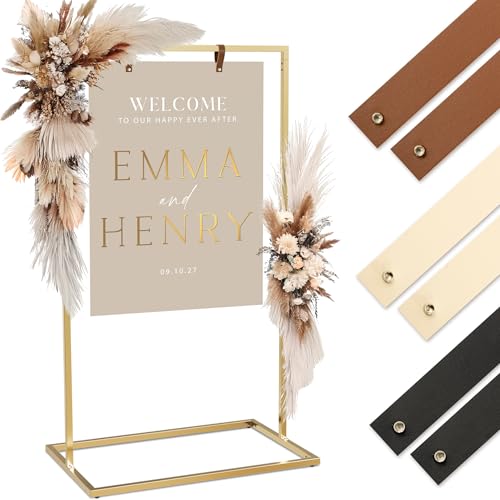 Eleganter Hochzeits-Willkommensschilder-Ständer – stabiler "Welcome to Our Wedding Sign Holder for Seating Charts & Event Decor" – Eine schöne Messing-Staffelei zum Begrüßen von Gästen und Feiern Eleganter Hochzeits-Willkommensschilder-Ständer – stabiler "Welcome to Our Wedding Sign Holder for Seating Charts & Event Decor" – Eine schöne Messing-Staffelei zum Begrüßen von Gästen und Feiern von KIBAGA
