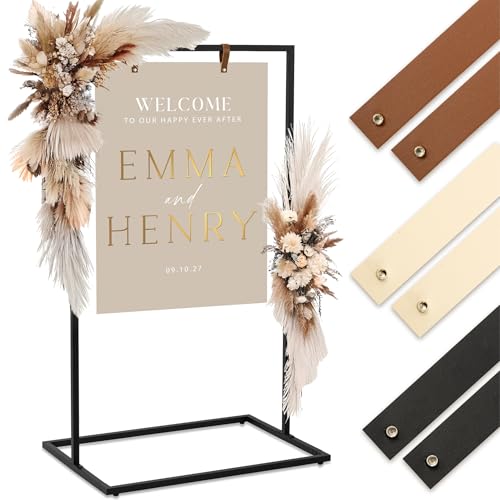 Eleganter Hochzeits-Willkommensschilder-Ständer – stabiler "Welcome to Our Wedding Sign Holder for Seating Charts & Event Decor" – Eine schöne schwarze Metall-Staffelei, um Gäste willkommen zu heißen Eleganter Hochzeits-Willkommensschilder-Ständer – stabiler "Welcome to Our Wedding Sign Holder for Seating Charts & Event Decor" – Eine schöne schwarze Metall-Staffelei, um Gäste willkommen zu heißen von KIBAGA