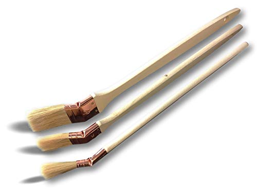 KIBROS 6LOT340C | Flachpinsel mit gebogenem Kopf für Heizkörperfarbe | Breite 20, 30, 40 mm | weiße Seide | Zwinge Kupfer | Holzgriff | Ecken, Ecken, Rohre, Zugang schwer KIBROS 6LOT340C | Flachpinsel mit gebogenem Kopf für Heizkörperfarbe | Breite 20, 30, 40 mm | weiße Seide | Zwinge Kupfer | Holzgriff | Ecken, Ecken, Rohre, Zugang schwer von KIBROS