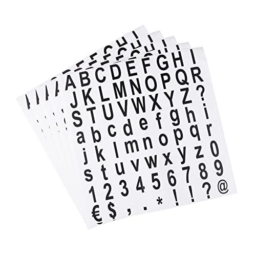 KICHOUSE 1 5 Blätter Alphanumerische Aufkleber scrapbooking sticker scrapbook stickers Klebebuchstaben Etiketten Brief pädagogische Nummernaufkleber Puzzle-Alphabet-Aufkleber Papier Black von KICHOUSE