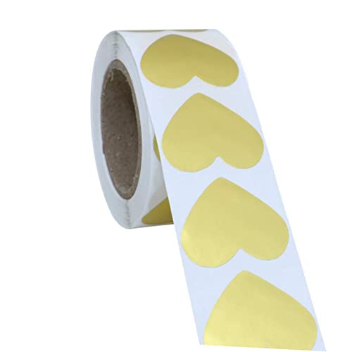 KICHOUSE 1 Herz Aufkleber Klebeetiketten Lebensmitteletiketten Party Etiketten Aufkleber klebrig Siegelaufkleber für Backwaren Herz danke Aufkleber danke sticker Golden KICHOUSE 1 Herz Aufkleber Klebeetiketten Lebensmitteletiketten Party Etiketten Aufkleber klebrig Siegelaufkleber für Backwaren Herz danke Aufkleber danke sticker Golden von KICHOUSE
