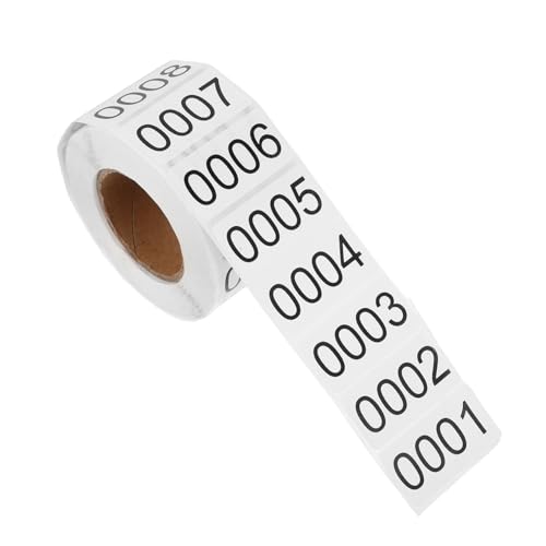KICHOUSE 1 Rolle Rollenaufkleber mit Aufeinanderfolgender Nummerierung Selbstklebende Etiketten für Inventarverwaltung Dokumentenorganisation und Produktverfolgung von KICHOUSE