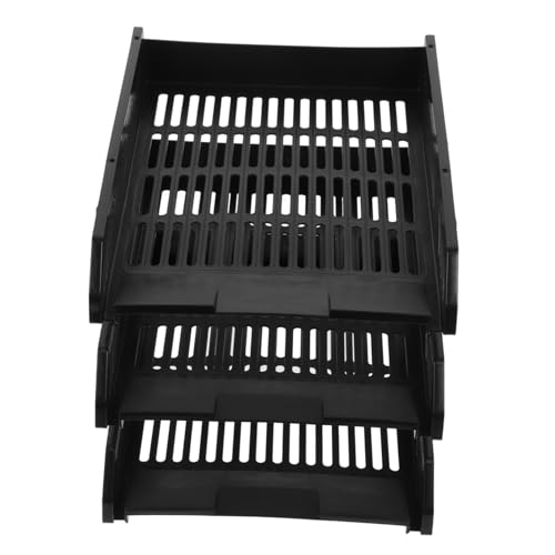 KICHOUSE 1 Satz Datei -Speicher -Speicherregal Tablett Papier rechteckig Büro drei Mülleimer Stapelbarer Speicherbehälter Schreibtischschalen stapelbare Behälter Rostfreier Stahl Schwarz KICHOUSE 1 Satz Datei -Speicher -Speicherregal Tablett Papier rechteckig Büro drei Mülleimer Stapelbarer Speicherbehälter Schreibtischschalen stapelbare Behälter Rostfreier Stahl Schwarz von KICHOUSE