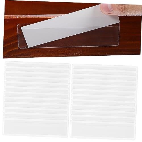 KICHOUSE 1 Satz Etikettenbeutelpapierkombination Etiketthalter Taschenetiketten Stichworte Regalanhänger für Drahtregale Inhaber Regaletikettenhalter Steckplatz für Regaletikettenkarten PVC von KICHOUSE