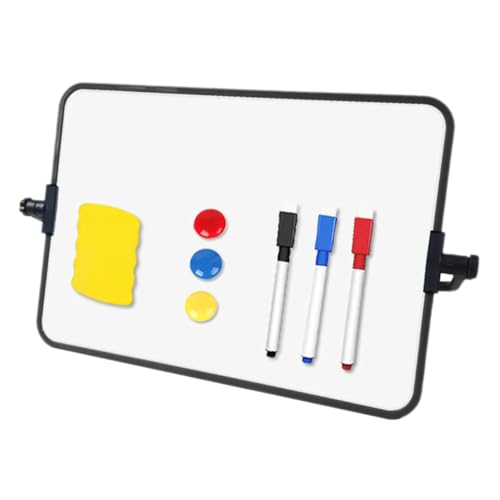 KICHOUSE 1 Satz Kleines Whiteboard Set Abwischbares Zeichenbrett mit Ständer für Büro Schule und Zuhause Scratch Resistant Wiederverwendbar für Notizen und Lehrzwecke von KICHOUSE