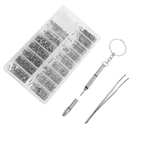 KICHOUSE 1 Satz Mini Schrauben Kit aus Teile für Brillen Uhren und Elektronik Schraubendreher und Pinzette Werkzeugset für Präzise Reparaturen von KICHOUSE