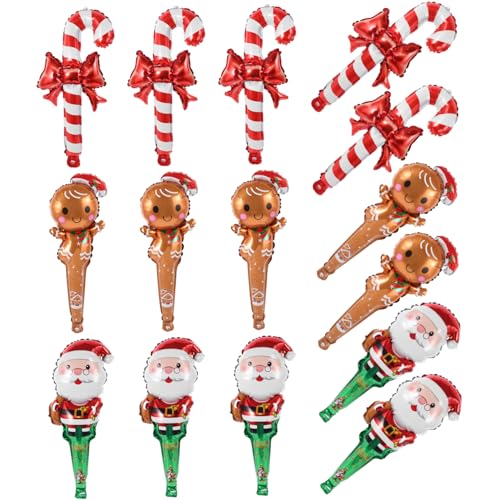 KICHOUSE 1 Satz Weihnachtsmann-ballon Weihnachtsballons Dekorationen Thematisiert Luftballons Bezaubernder Folienballon Weihnachtliche Folienballons Folien-weihnachtsballons Aluminiumfolie von KICHOUSE