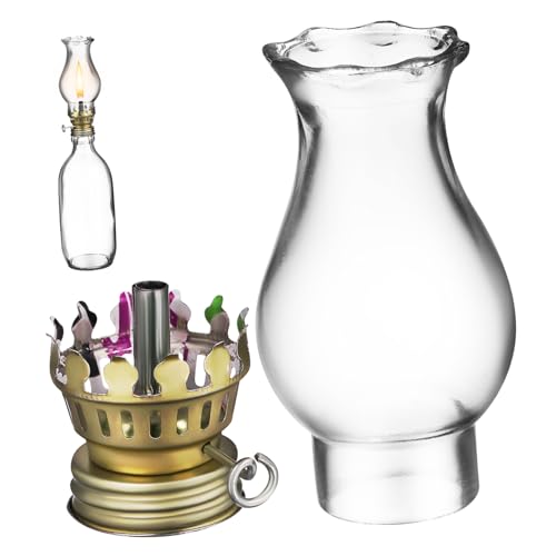KICHOUSE 1 Satz Zubehör für Öllampen aus Glas lampenglas ersatz weinglas lampenschirm Antiker Öllampenkamin Öllampenteile Campinglaterne leichte Abdeckungen Öllampenglas ersetzen Jahrgang von KICHOUSE