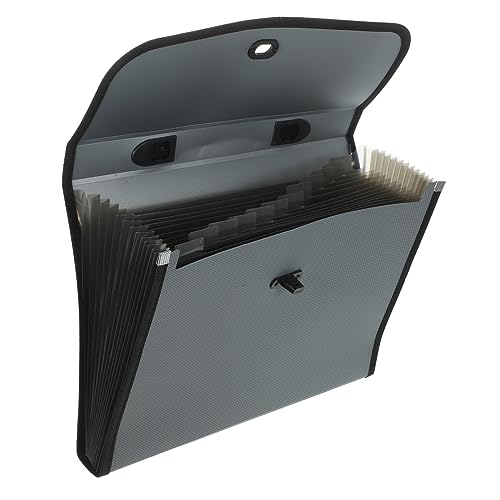KICHOUSE 1 Satz dateimanager dokumente organizer Mehrschichtiger Datei-Organizer Ordner für Bürobedarf dokumentenmappen Etikett Schreibwaren Organisator aus Papier Ordnertasche Plastik Grey von KICHOUSE