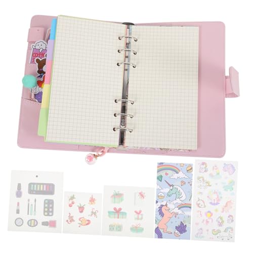 KICHOUSE 1 Set Detailliertes Kontobuch Ordner Notizbuch Notizbücher Notizbuch Scrapbooking Zeitplan Aufzeichnung Notizblock Lose Blätter Scrapbook Lose Blätter Cartoon von KICHOUSE