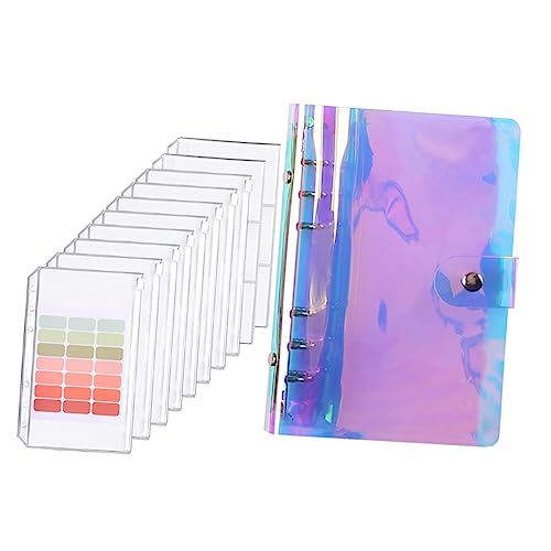 KICHOUSE 1 Set Ordner Notizbuch Mini Geldordner Zum Sparen Von Bargeld Geldsparordner Kleiner Ordner Mit Reißverschluss Organizer Reißverschlusstasche Für Tagebuch Bürotagebuch Mit von KICHOUSE
