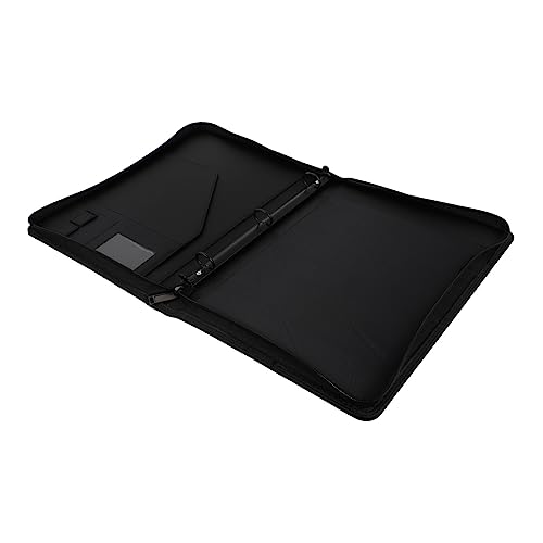 KICHOUSE 1 Stück Geschäftsordner Bindemittel Papier Büro schnellhefter Dokumenten-Organizer für den Schreibtisch Ordner zum Organisieren von Dokumenten PU-Material Black von KICHOUSE