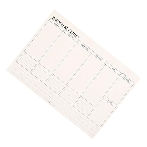KICHOUSE 1 Stück Notizbuch Notizbücher Für Die Arbeit Planer Planen Wöchentlich Notizbilder Erinnerungsbuch Notepad Abreißen Notizblöcke Für Die Arbeit Papier Weiß von KICHOUSE