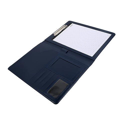 KICHOUSE 1 Stück Visitenkarteninhaber Datei A4-Portfolio-Ordner A4 Business-Portfolio-Ordner schreibwaren Dateiorganisator Ordner zum Organisieren von Dokumenten Pu Blue von KICHOUSE