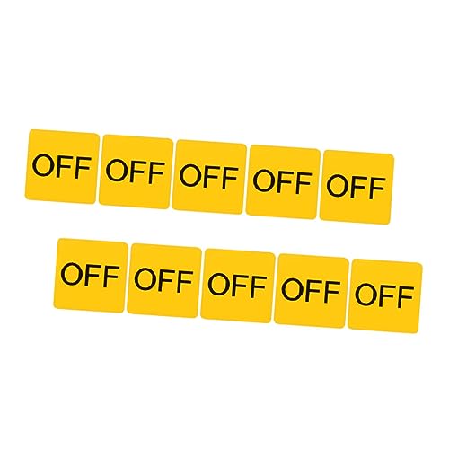 KICHOUSE 10 Blatt Aufkleber für Schalter und Geräte Haftetiketten für Caution und Warnhinweise Selbstklebend für Wohnzimmer Küche Büro und von KICHOUSE