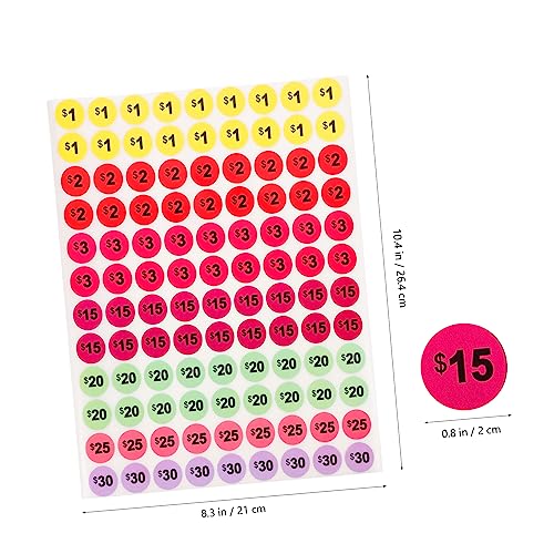 KICHOUSE 10 Blatt Bunte Preisschild Aufkleber Rund Supermarkt Verkaufspreis Etiketten Farbig Selbstklebend für Laden Vielseitig Einsetzbar mit Auffälligem Design KICHOUSE 10 Blatt Bunte Preisschild Aufkleber Rund Supermarkt Verkaufspreis Etiketten Farbig Selbstklebend für Laden Vielseitig Einsetzbar mit Auffälligem Design von KICHOUSE