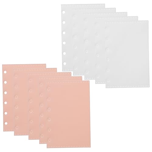 KICHOUSE 10 Blatt Löcher Dokumentenhalter Ordner Aktenordner Taschen Dokumente Taschenordner Taschenordner Ordner Einlegeseiten Brief Klarsichtbeutel Ordner Mit Taschen Schulordner Pp von KICHOUSE