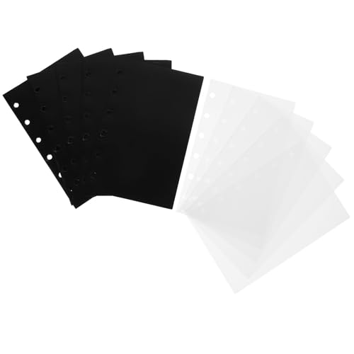 KICHOUSE 10 Blatt Ordner Binder Zubehör Löcher Aktentasche Linierte Dokumentenordner Aktentaschen Ordner Teiler Mit Taschen Aktenordner Organizer Akten Ablage Von Dokumenten von KICHOUSE