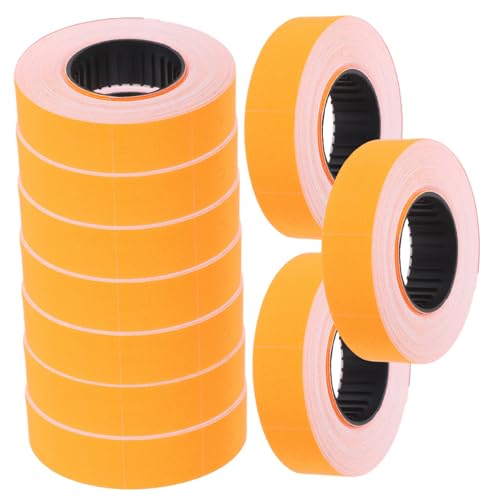 KICHOUSE 10 Rollen Labeller Papierpreismarker Labelpapierpreispreisaufkleber Beschriftungen Einzelhandelspreis Für Preisschilderpreiszubehör Mx-6600 Orange von KICHOUSE