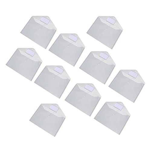 KICHOUSE 10 Stück A4 Aktentasche Durchsichtige Aufbewahrungsbeutel Tasche Für Dokument Dokumenttasche Taschen Datei Lagerung Briefumschläge Aktenumschlag Transparent Plastik von KICHOUSE