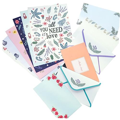KICHOUSE 10 Stück Briefpapier mit Umschlägen Seidenpapier Feder gießen Stationäres Papier Gruß sortiert Hochzeit Schreibwaren briefumschläge KICHOUSE 10 Stück Briefpapier mit Umschlägen Seidenpapier Feder gießen Stationäres Papier Gruß sortiert Hochzeit Schreibwaren briefumschläge von KICHOUSE