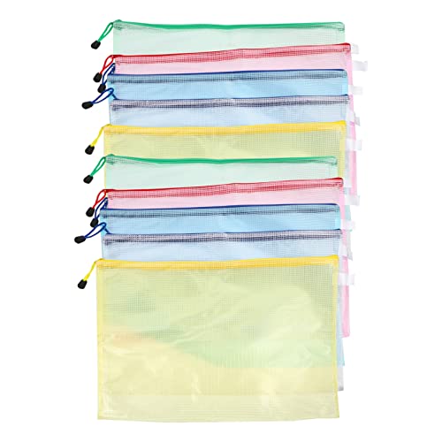 KICHOUSE 10 Stück Dateiorganisator Schreibwaren Schulmappen Ordner Für Die Schule Klassenzimmer Büroordner Transparente Aktentaschen Schultasche A3-aktentasche Pvc Zufällige Farbe von KICHOUSE