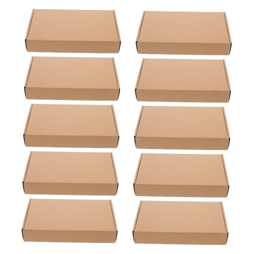 KICHOUSE 10 Stück Kartonversandboxen Robuste Pappschachteln für Versand und Verpackung für Kleine Unternehmen Bücher und Elektronik Leicht und Tragbar Dreilagig von KICHOUSE
