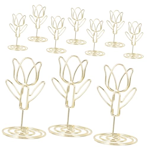 KICHOUSE 10 Stück Metall Fotoclips Für Tischkarten Zur Hochzeit Tischnummernhalter Für Hochzeiten Kartenhalter Für Blumen Hochzeitsgeschenke Bildhalter Für Den Tisch von KICHOUSE